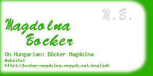 magdolna bocker business card